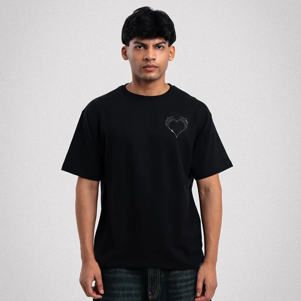 Metal Heart Oversized T-Shirt