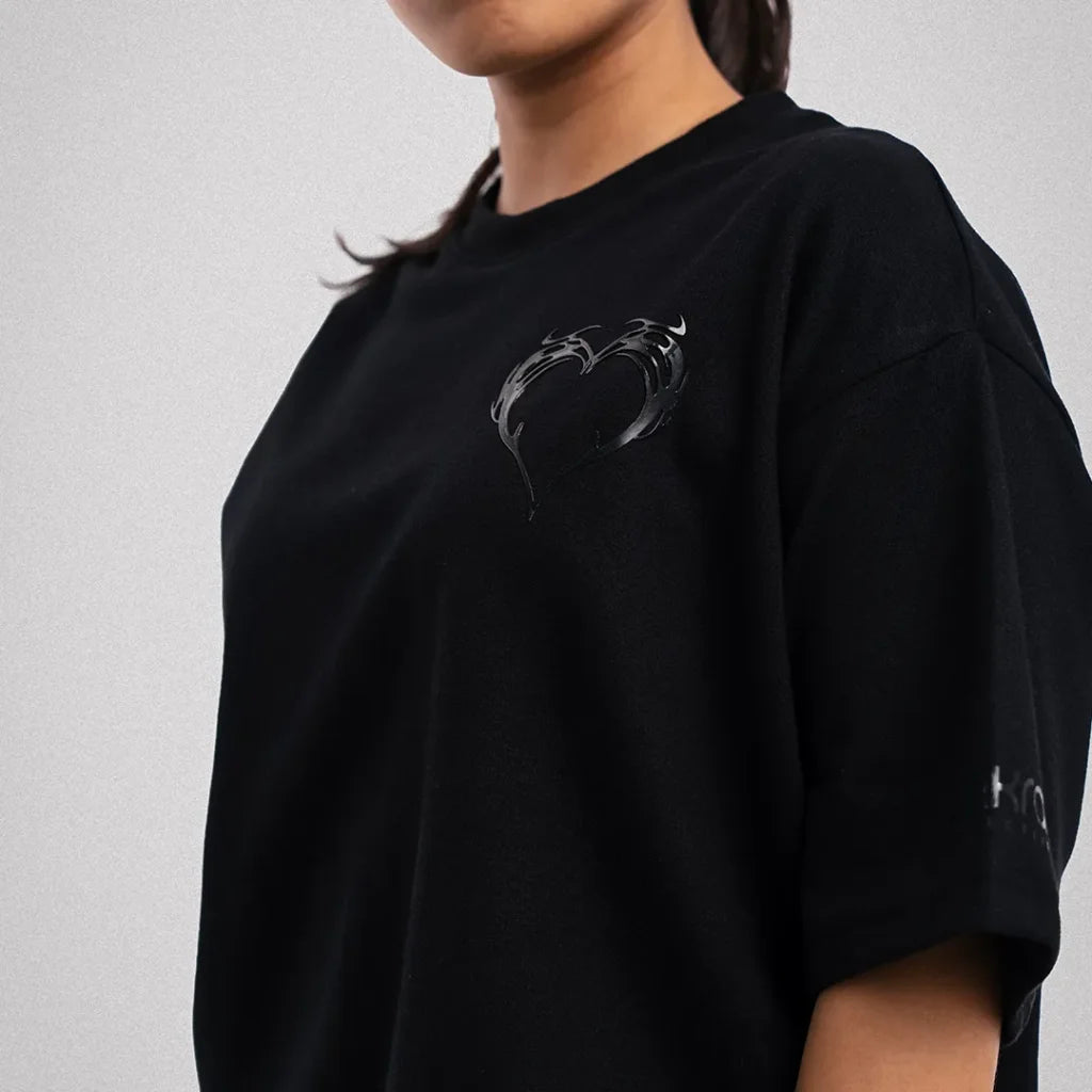 Metal Heart Oversized T-Shirt