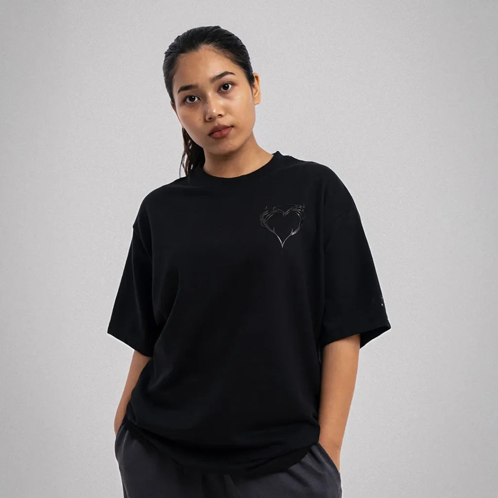 Metal Heart Oversized T-Shirt